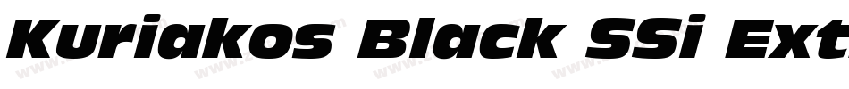Kuriakos Black SSi Extra Bold Italic字体转换